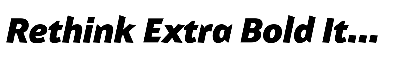 Rethink Extra Bold Italic